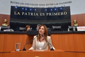 Ivonne Alvarez en el Senado